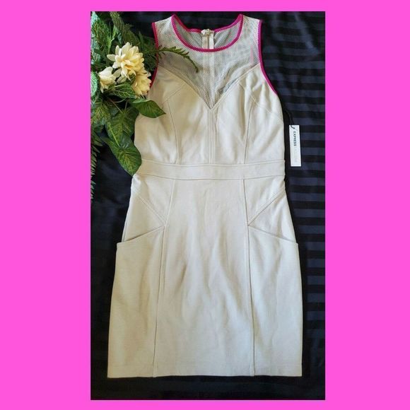 NWT Express Fashion Star Exclusive Fishnet Sleeveless Sheath Pencil Dress SZ 10 - Picture 8 of 8